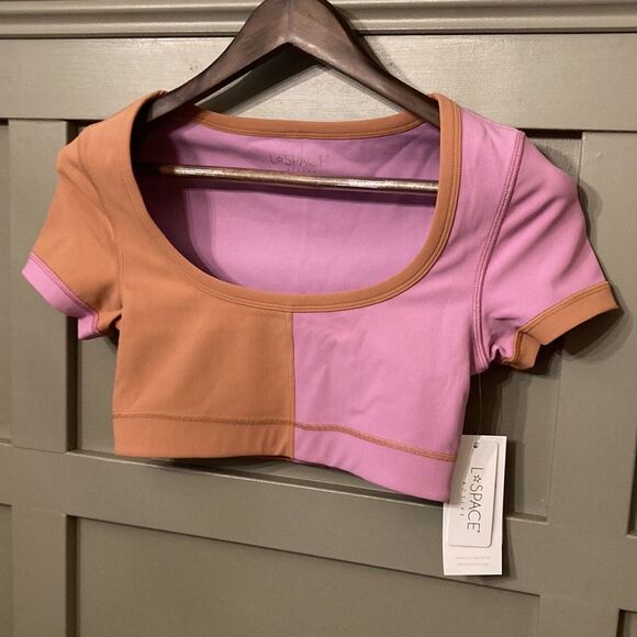 L Space Revolutions Ribbed Colorblock Crop Top Size Medium New NWT - Picture 7 of 11